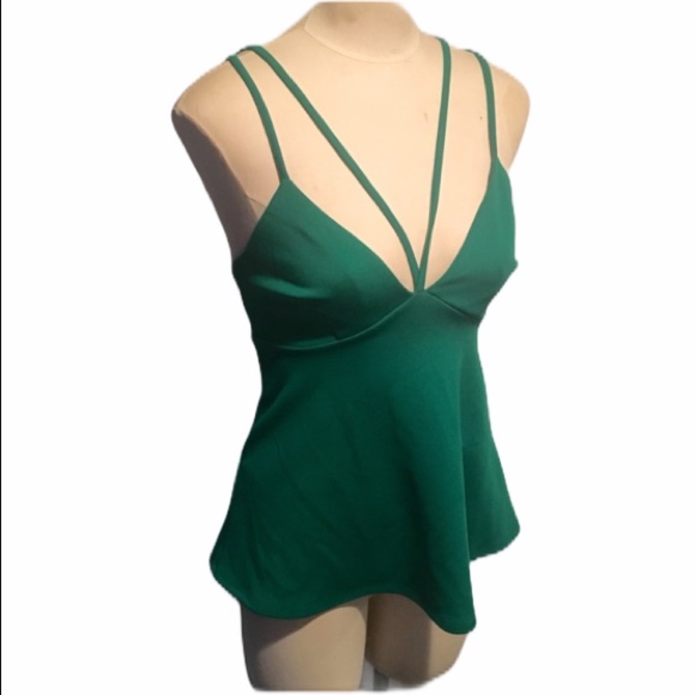 Express Strappy Empire‎ Waist Cami Green - Picture 2 of 8